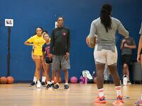 Former WNBA Star Inspires Young Athletes at Cooper City Optimist Practice